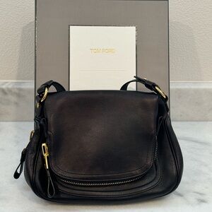 Tom Ford ‘Jennifer’ medium shoulder bag in black leather
